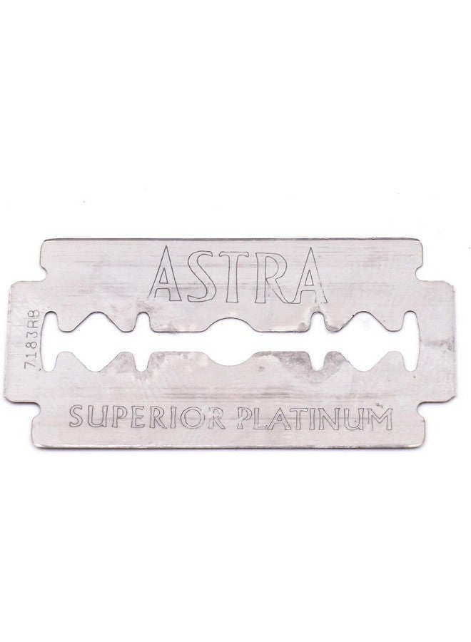 أسترا شفرات حلاقة أسترا بلاتينيوم مزدوجة الحافة آمنة، 100 شفرة (20 × 5) - Image 3