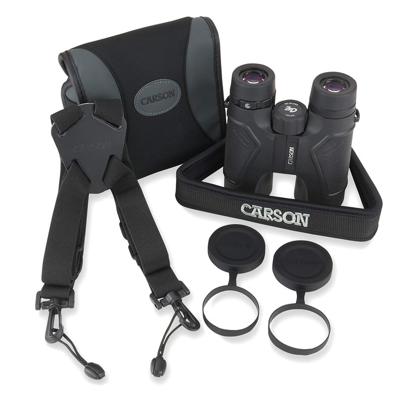 Carson Carson 3D Series 10x42mm High Definition Compact and Waterproof Binoculars with ED Glass, Black (TD-042ED)  - Image 5