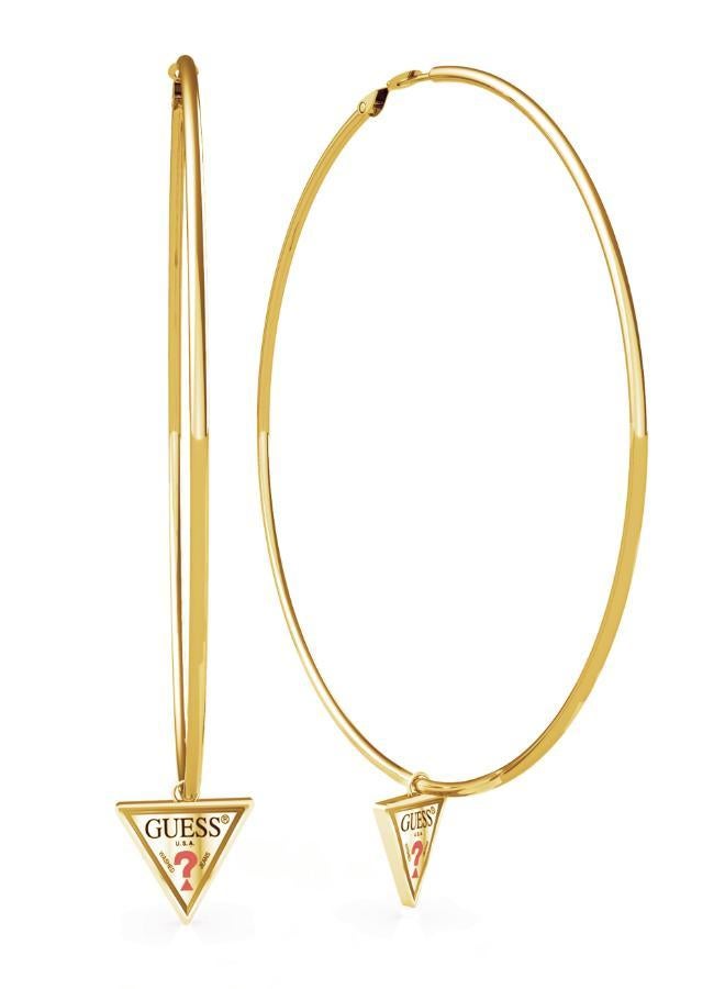 GUESS Hoop Earrings with Triangle Charm