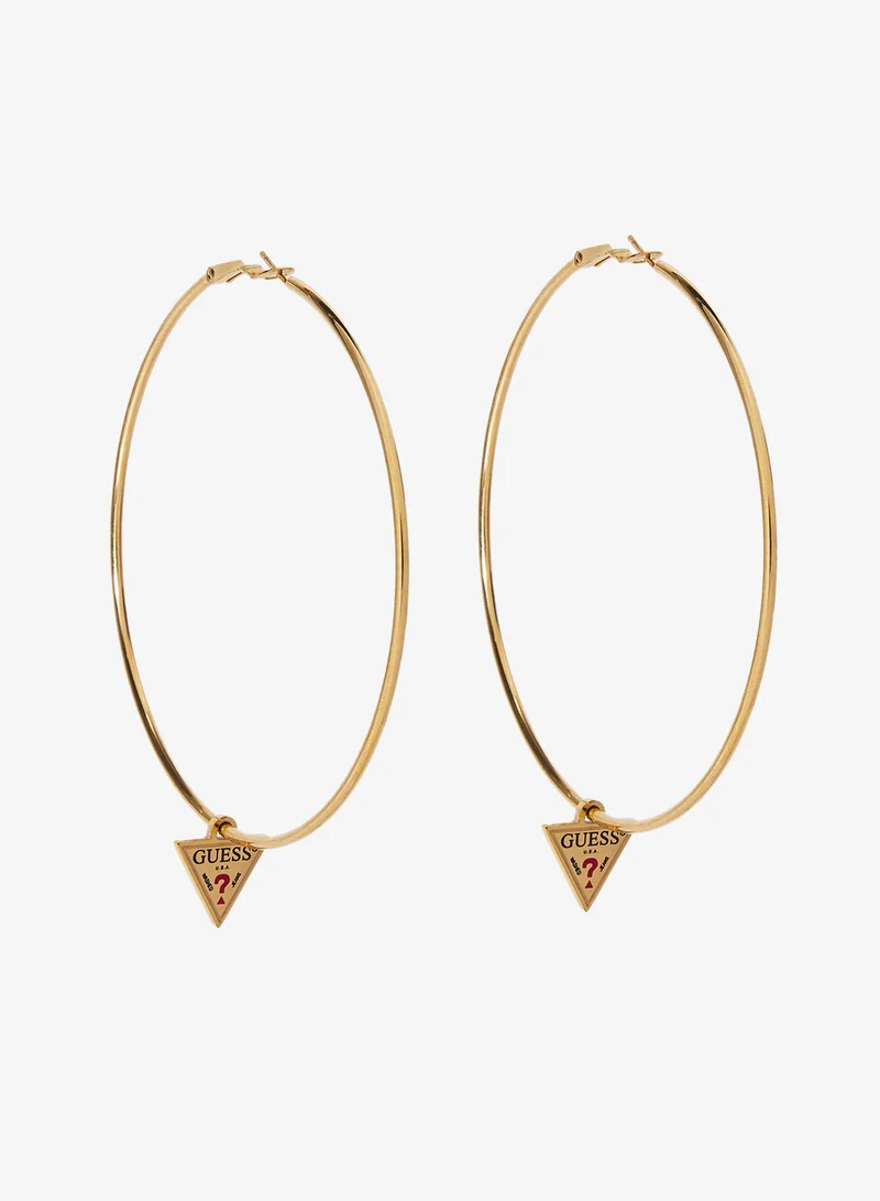GUESS Hoop Earrings with Triangle Charm