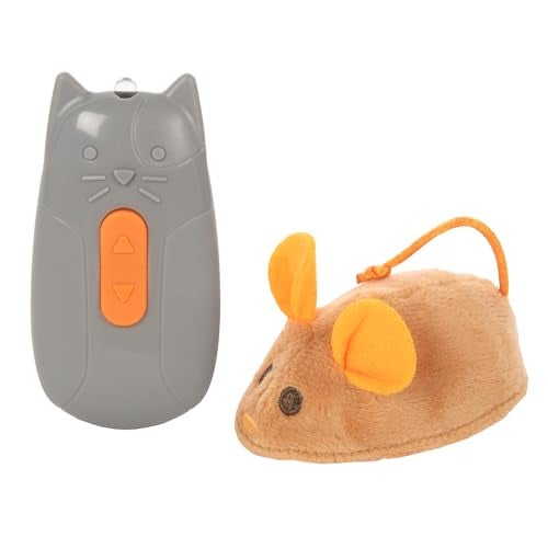 SmartyKat Race N Chase Electronic Remote Control Mouse Cat Toy Mimics Prey Motion for Active Hunting Bonding Play for Cats Kittens - Image 1
