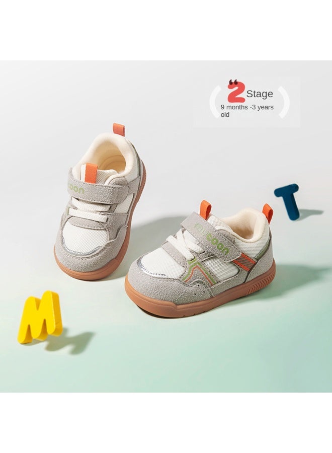 Shepherd Boy Rainbow Lucky Shoes 2025 Autumn Baby Soft-soled Lightweight Walking Shoes Breathable Mesh Boys And Girls Pre-walking Shoes - Image 2