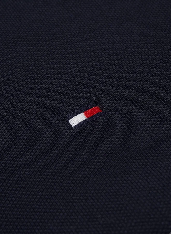 TOMMY HILFIGER Men's Short Sleeved Polo Shirt - Cotton, Blue