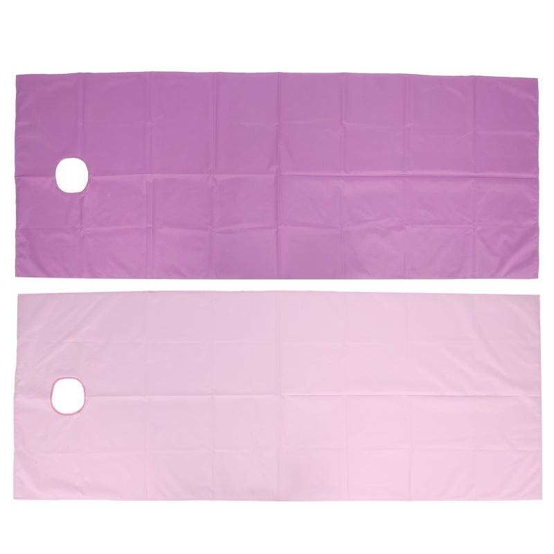 Waterproof Beauty Salon Bed Sheet SPA Massage Table Bed Cover (75 x 200cm Open Hole Type)(Purple Pink ) - Image 5