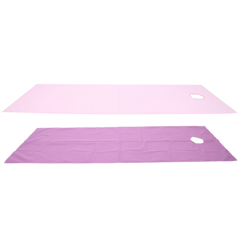 Waterproof Beauty Salon Bed Sheet SPA Massage Table Bed Cover (75 x 200cm Open Hole Type)(Purple Pink ) - Image 3