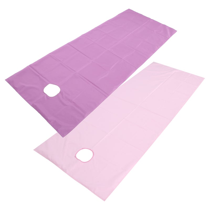 Waterproof Beauty Salon Bed Sheet SPA Massage Table Bed Cover (75 x 200cm Open Hole Type)(Purple Pink ) - Image 2