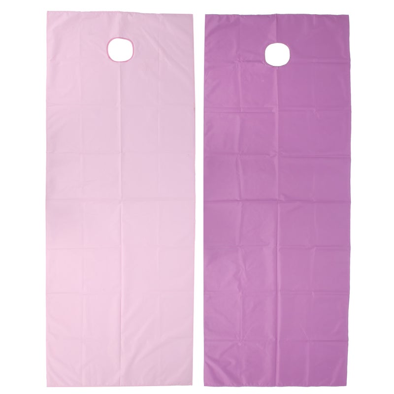 Waterproof Beauty Salon Bed Sheet SPA Massage Table Bed Cover (75 x 200cm Open Hole Type)(Purple Pink ) - Image 1