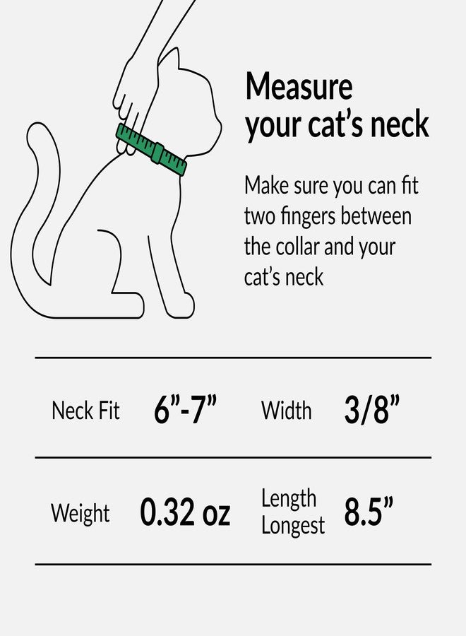 CollarDirect Leather Cat Collar, Cat Safety Collar with Elastic Strap, Kitten Collar for Cat with Bell Black Blue Red Orange Lime Green (Neck Fit 6"-7", Mint Green) - Image 4