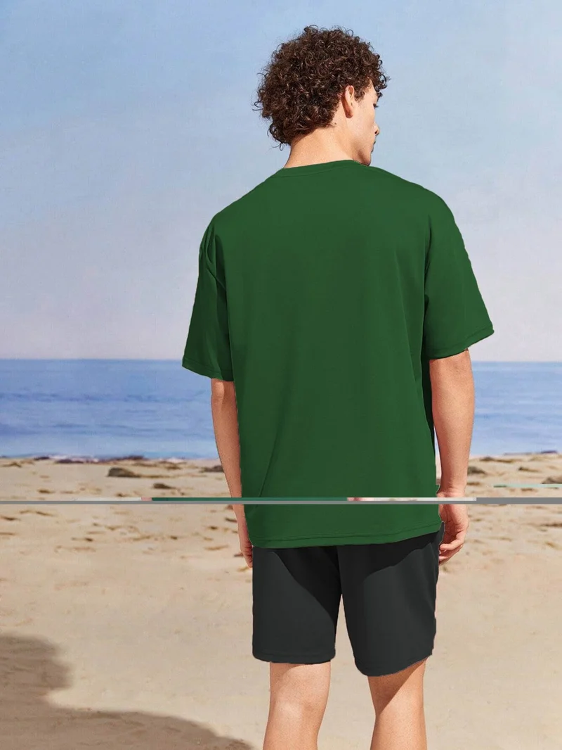 DogFish Couple Lover Combination Oversize Lemons Design Printed T-Shirt 2-Pack