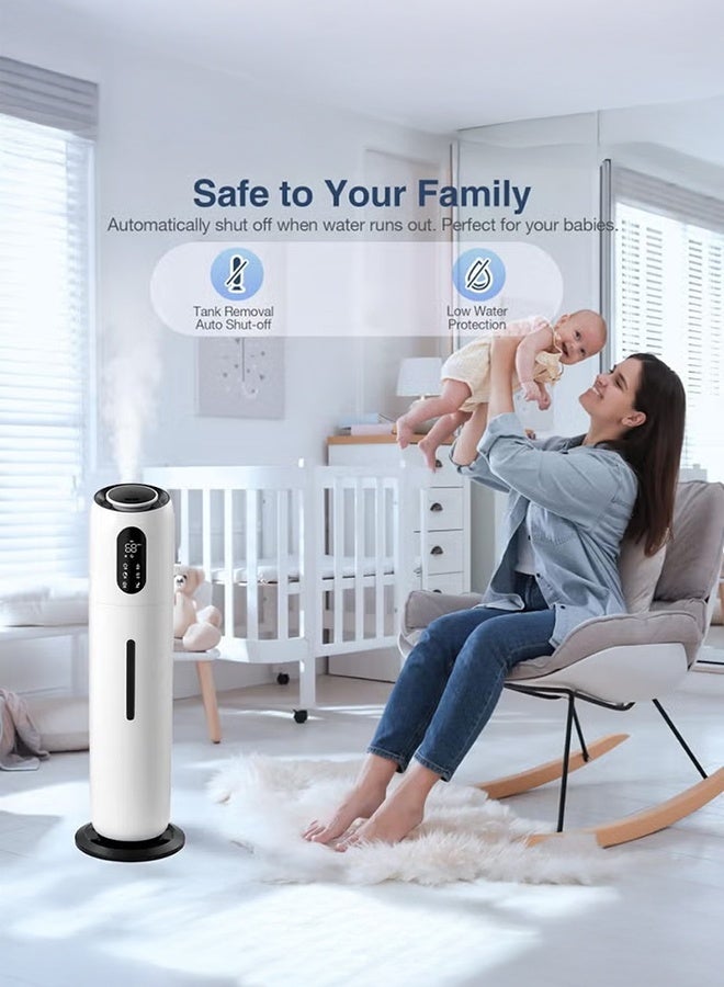 XiuWoo 9 L Large Humidifiers for Bedroom, 9L Ultrasonic Cool Mist Humidifier with Remote Control, Timer, 3 Speed Top Fill Cool Mist Humidifier for Bedrooms, Living Room, Offices, Plants, Babies - Image 4
