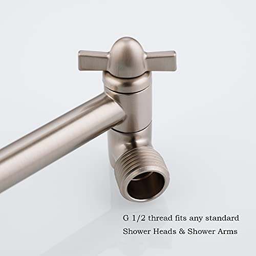 Pichrain Brushed Nickel Shower Extender Arm, Height & Angle Adjustable with Unique Locking Gear, 5 Inch Anti-Leak Arm - Image 5