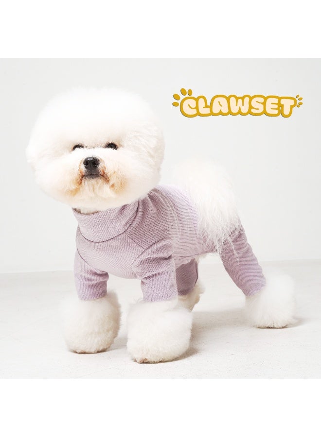 CLAWSET LILAC FILLY DOG CAT JUMPSUIT DOG CLOTHES CAT CLOTHES PET COMFORTABLE CLOTHES PET APPAREL PET CLOTHES - LILAC COLOR - Image 1