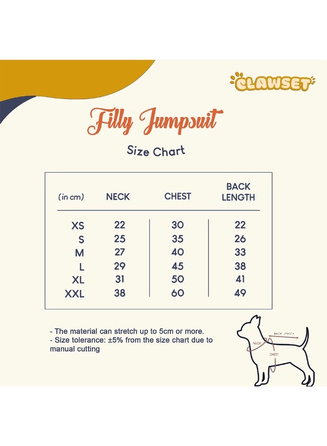 CLAWSET LILAC FILLY DOG CAT JUMPSUIT DOG CLOTHES CAT CLOTHES PET COMFORTABLE CLOTHES PET APPAREL PET CLOTHES - LILAC COLOR - Image 3
