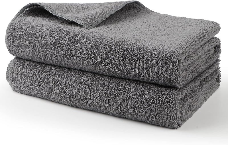 HOMEXCEL Professional Large Microfiber Car Drying Cloths Lint Free Scratch Free Highly Absorbent Drying Cloth for Cars, SUVs, RVs, Trucks and Boats, 31 x 24 Inch, Grey, 2 Pack Popular trusted craftsmanship - Image 1