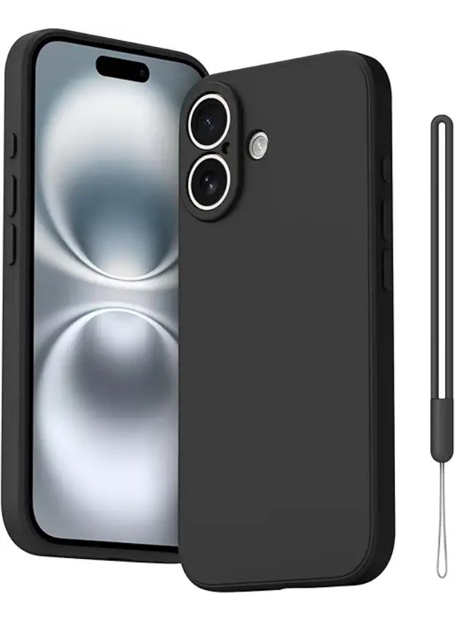 Protective Cover For iPhone  16 , Slim Fit Soft Back TPU Case Flexible Silicone Cover Compatible For iPhone 16 - Black