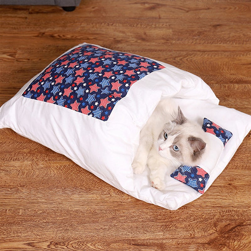 Closed Cat House Cat Nest Cat Sleeping Pouch Pet Sleeping Bed - Image 1