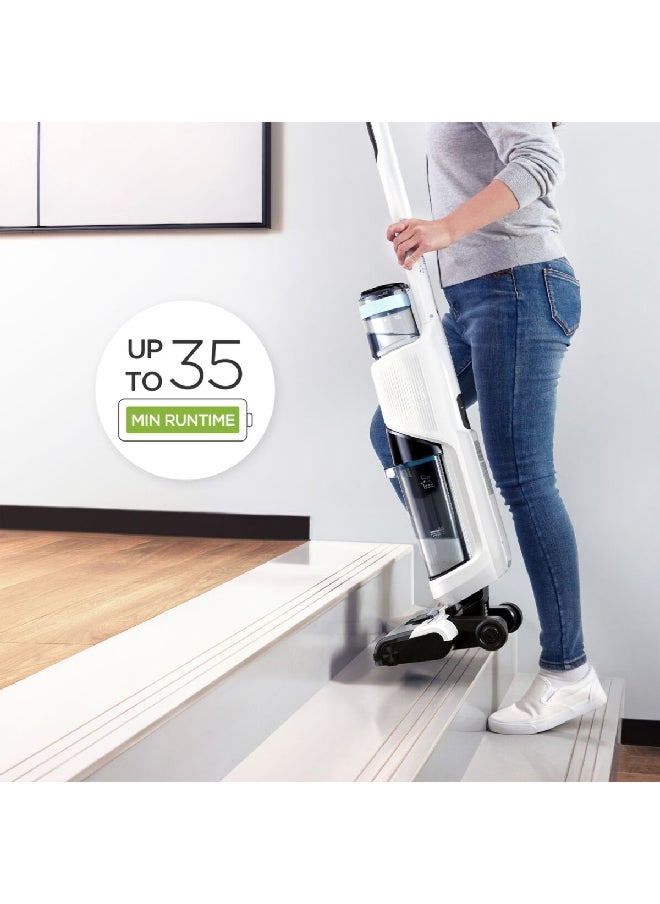 EUREKA Cordless Handheld Wet and Dry 2-In-1 Vacuum Mop Black and White 47.2 x 10.2 x 11.4 Inch JAH143C2201  - Image 3