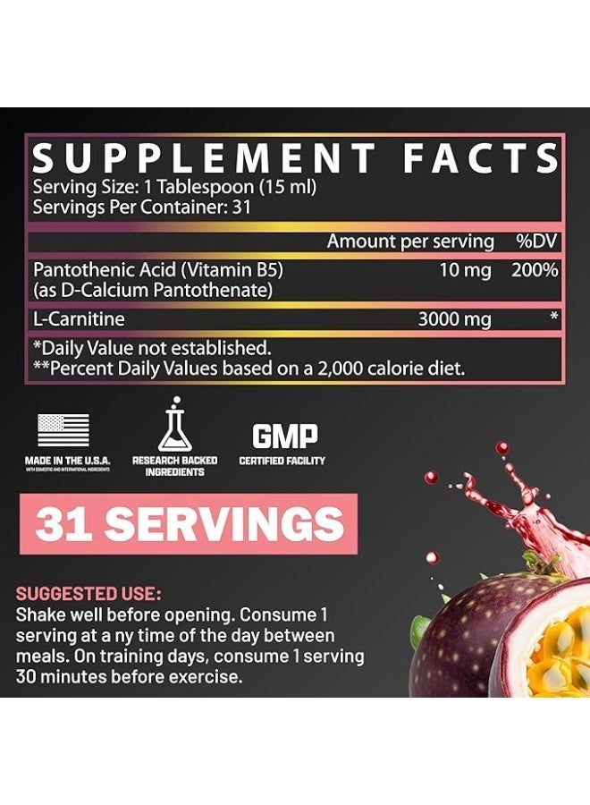 Nutrex Research Liquid Carnitine 3000 | Passionfruit Guava | Premium Liquid Carnitine, Stimulant Free - Image 4
