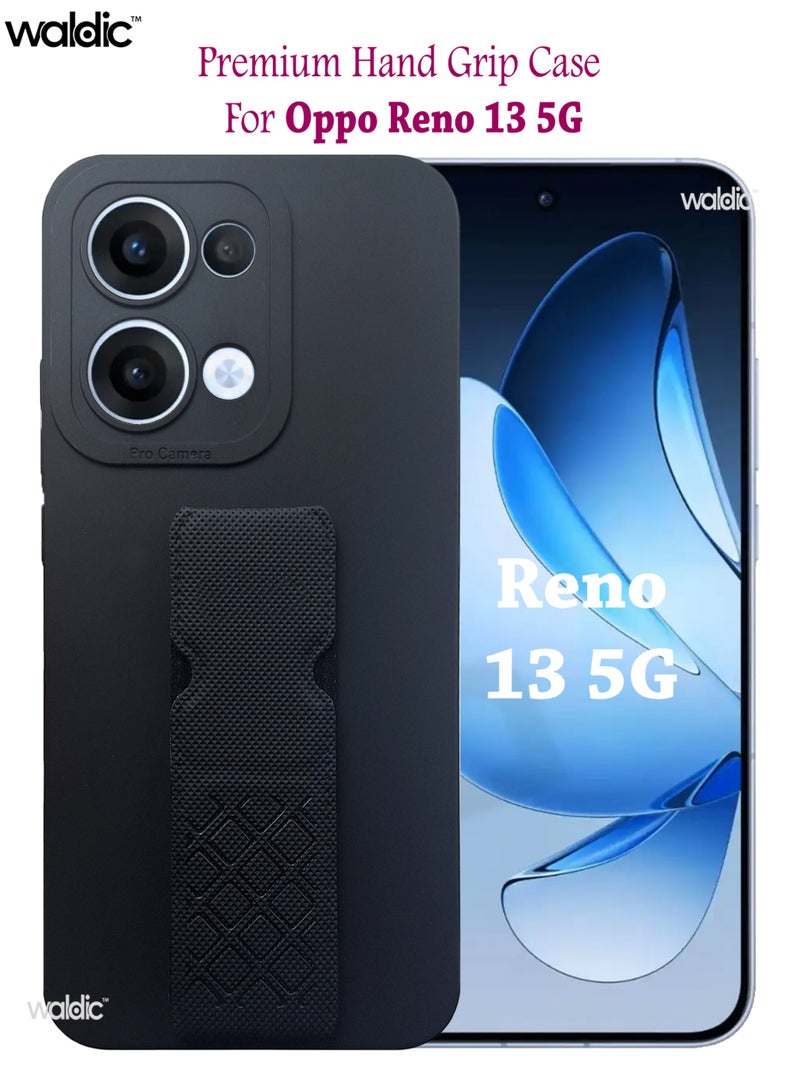 Waldic Oppo Reno 13 5G Premium Case | Premium Silicone  Case Cover Designed for Oppo Reno 13 5G | Oppo Reno 13 5G Case Camera and Drop Protection Thin Protective Back Cover Case for Oppo Reno 13 5G - Black - Image 1