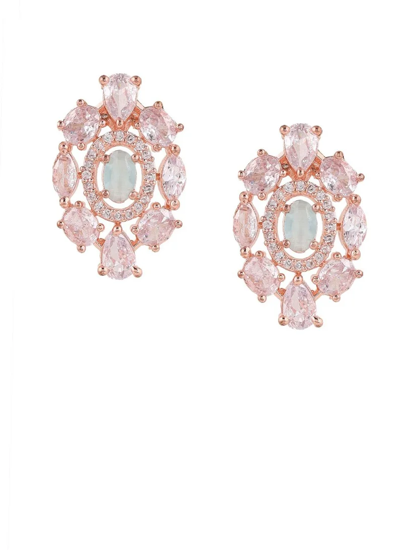 Priyaasi Rose Studded Studs Earrings