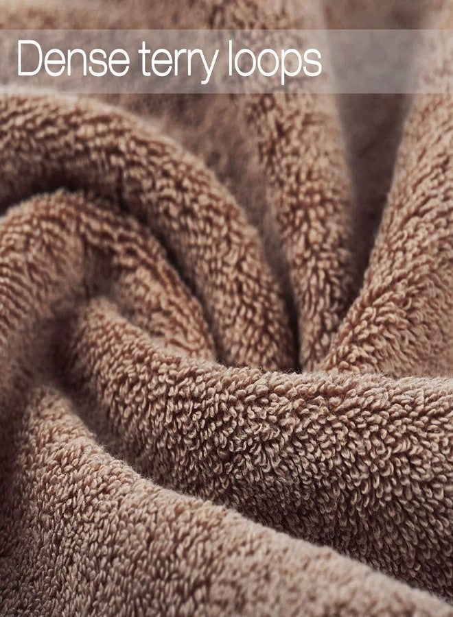 كلين بير مناشف حمام كلينبير لليدين، مناشف وجه قطنية 100%، 13 × 28 بوصة (بني) - Image 4