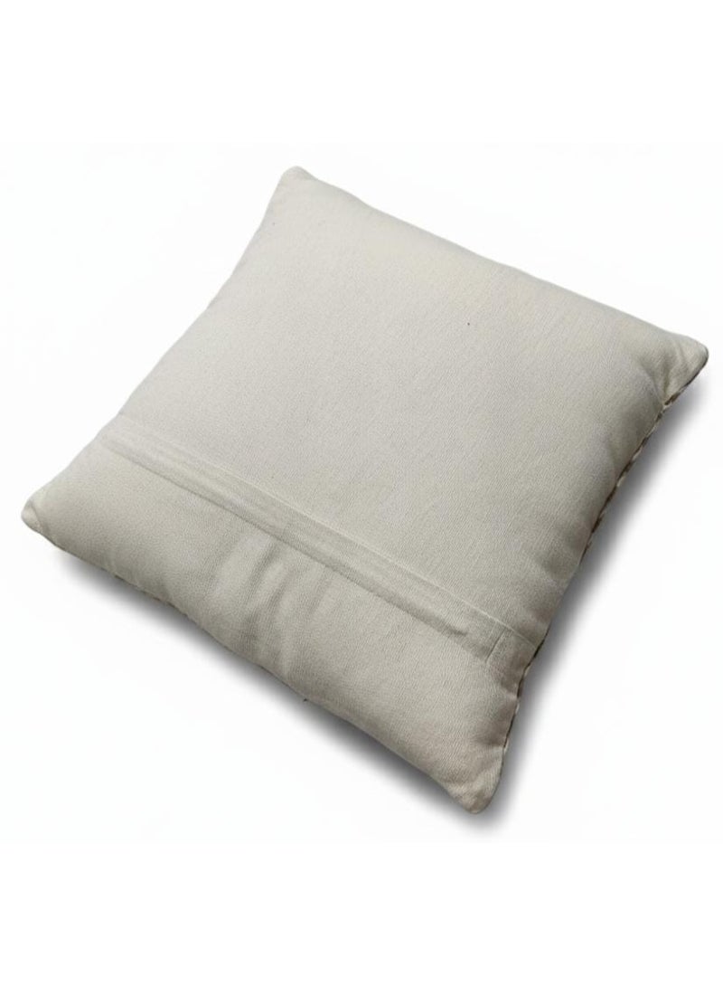 أي كي دي سي وسادة مربعة بنمط ريفي من AKDC مصنوعة من الجوت الطبيعي والقطن - لون برونزي، 45×45 سم - Image 2