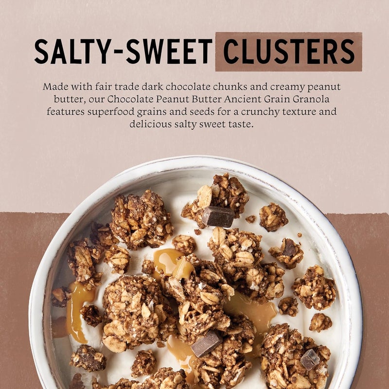 Purely Elizabeth Chocolate Peanut Butter Ancient Grain Granola - Gluten-Free, Non-GMO, 10 Ounce (Pack of 3) - Image 3