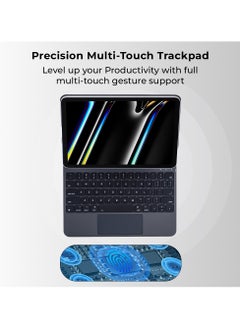 glassology Magic Keyboard Case for iPad Pro 11 inch 2018, 2020, 2021, 2022, 2023 with Backlit Keys, Trackpad, and Adjustable Viewing Angles  - Image 4