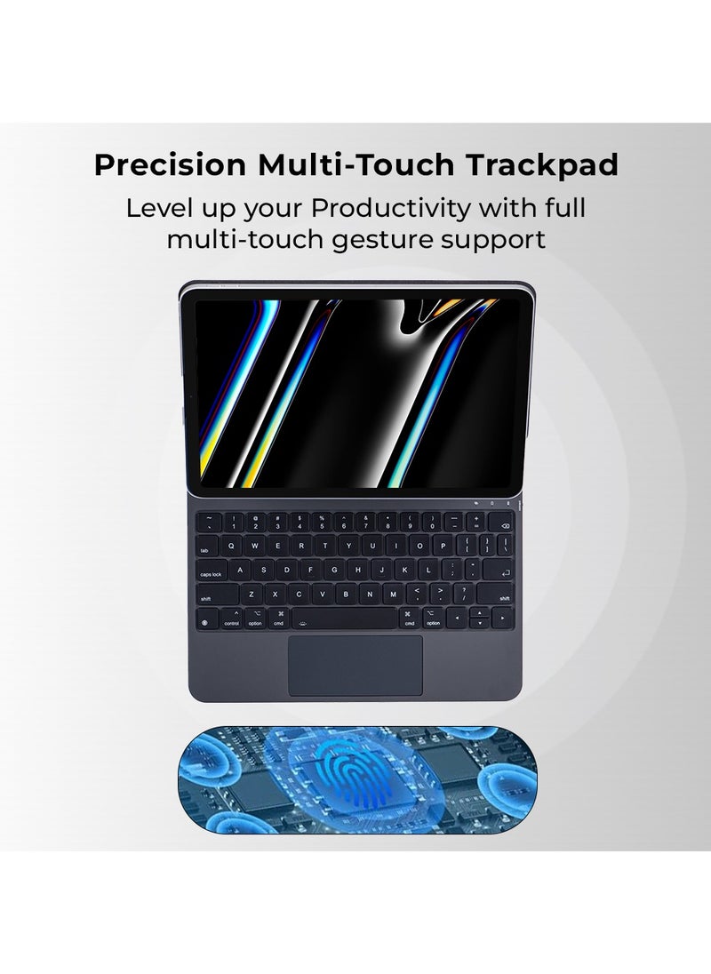 glassology - Magic Keyboard Case for iPad Pro 11 inch 2018, 2020, 2021, 2022, 2023 with Backlit Keys, Trackpad, and Adjustable Viewing Angles - Image 1