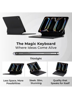 glassology Magic Keyboard Case for iPad Pro 11 inch 2018, 2020, 2021, 2022, 2023 with Backlit Keys, Trackpad, and Adjustable Viewing Angles  - Image 2