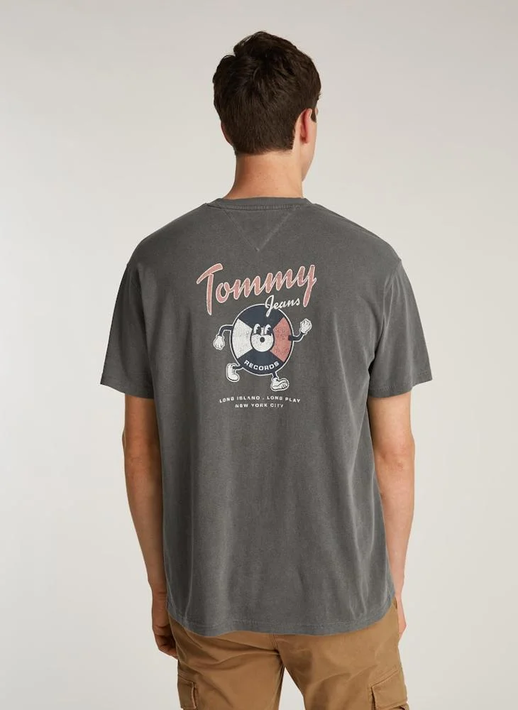 TOMMY JEANS Logo Print  Crew Neck T-Shirt