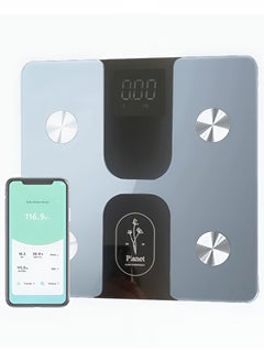 20 20 Planet CARE EVERYDAY Smart Scale C1 With Bluetooth, Body Fat Scale, Wireless Digital Bathroom Scale, 12 Measurements, Weight/body Fat/bmi, Fitness Body Composition Analysis, Black, Lbs/kg.  - Image 1