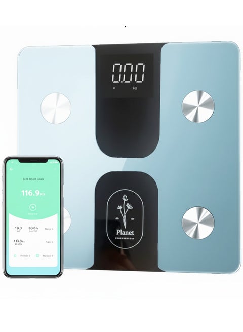 Smart Scale C1 With Bluetooth, Body Fat Scale, Wireless Digital Bathroom Scale, 12 Measurements, Weight/body Fat/bmi, Fitness Body Composition Analysis, Black, Lbs/kg.