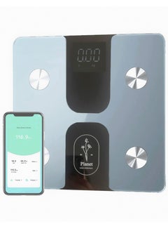 20 20 Planet CARE EVERYDAY Smart Scale C1 With Bluetooth, Body Fat Scale, Wireless Digital Bathroom Scale, 12 Measurements, Weight/body Fat/bmi, Fitness Body Composition Analysis, Black, Lbs/kg.  - Image 1