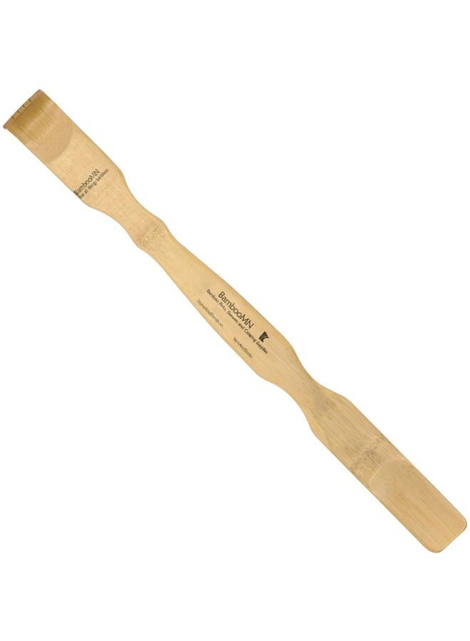 BambooMN مجموعة مكونة من 4 قطع: أداة خدش الظهر التقليدية، ملعقة الأحذية، ومجموعة مساج للاسترخاء للجسم لتخفيف الحكة، 100% من الخيزران - Image 4