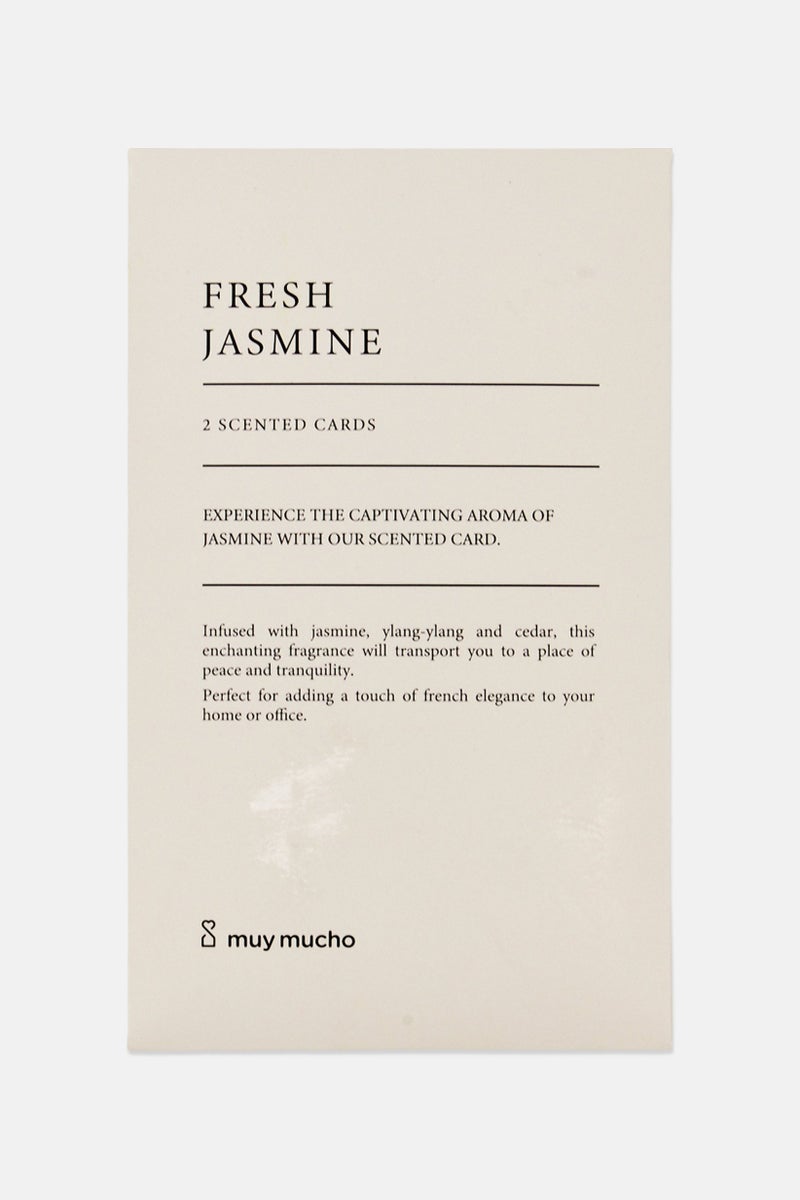Muy Mucho Fresh Jasmine 2 Scented Cards, Beige - Image 1