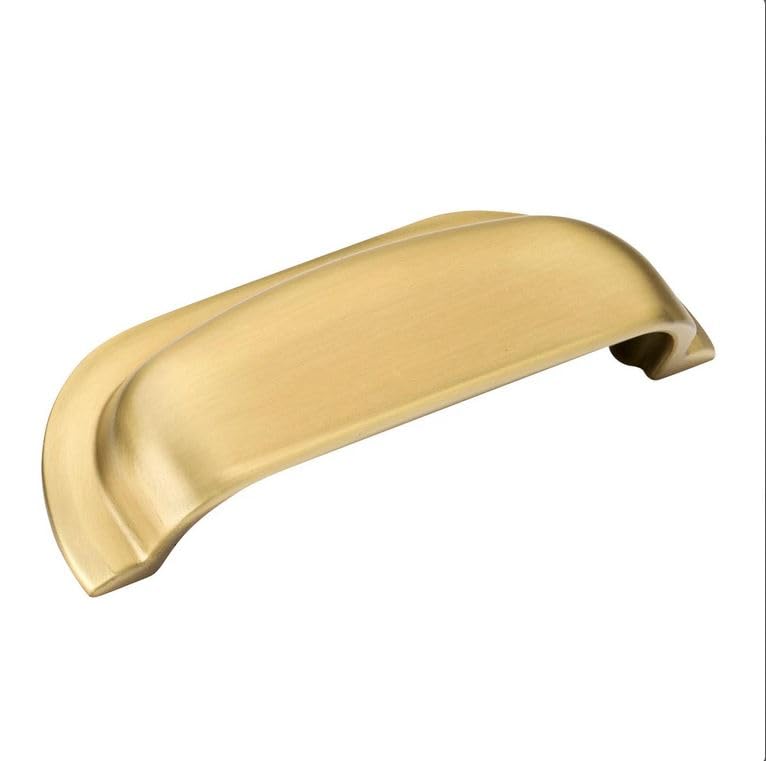 ABVIN ABVIN Premium Cup Solid Brass Round Cabinet Bar Pull Handles Matt Gold Furniture Hardware Drawers Kitchens Cupboard Door Made of Brass  - Image 1