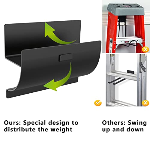 Juformin Heavy-Duty Ladder Hanger-Wall Mount Ladder Hooks for Storage-Wheelbarrow Hangers for Garage Wall-2 Pack - Image 2