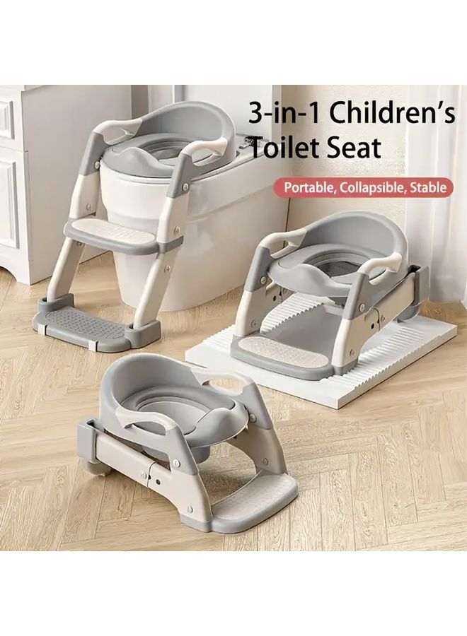 Green 3 in 1 Adjustable Height Portable Non Slip Home Travel Diaper Toilet - Image 1