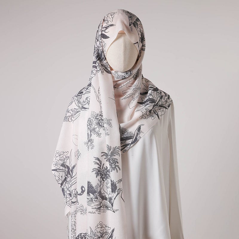 2025 Spring and Summer All-match Temperament Silk Scarf Long Scarf Cashew Flower Printed Ribbon Shawl Decorative Exterior - Image 3