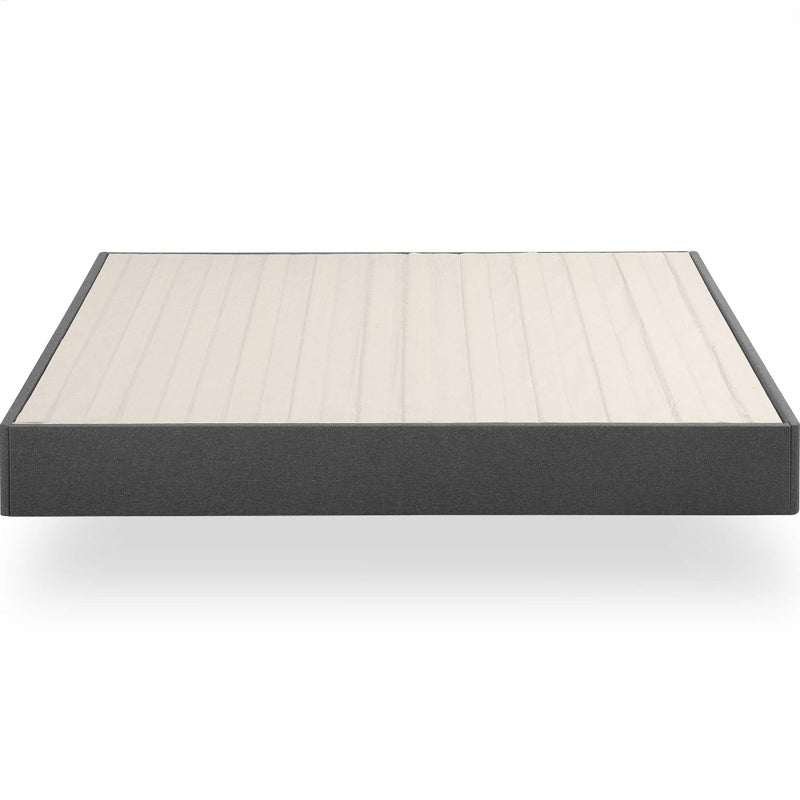 ZINUS Upholstered Metal and Wood Box Spring 9 Inch Mattress Foundation Easy Assembly Fabric Paneled Design King