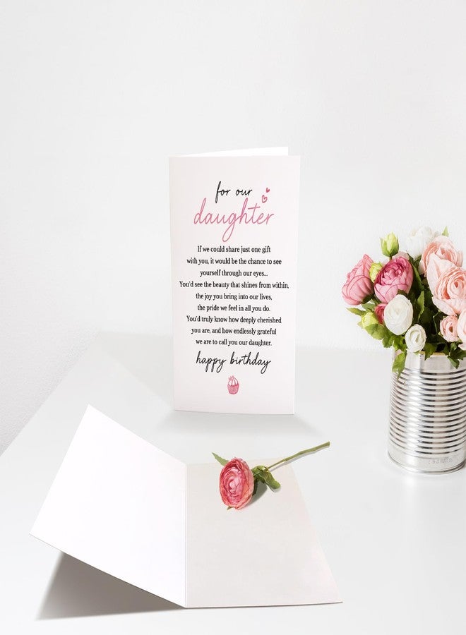 Chenive Daughter Birthday Card from Mom and Dad, Heartfelt Birthday Card for Adult Daughter, Sentimental Poem Daughter Birthday Card from Parents, Happy Birthday Card for Our Daughter - Image 3