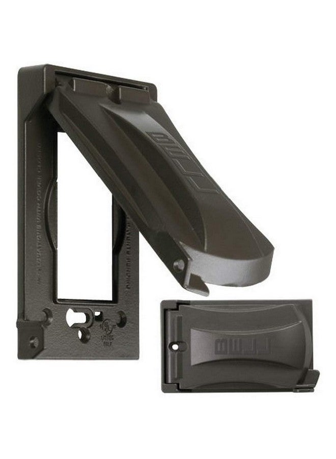 Bell Hubbell MX1050Z Bell 1-Gang Weatherproof Universal Metal Flip Cover, Vertical/Horizontal 12-in-1, Bronze - Image 1