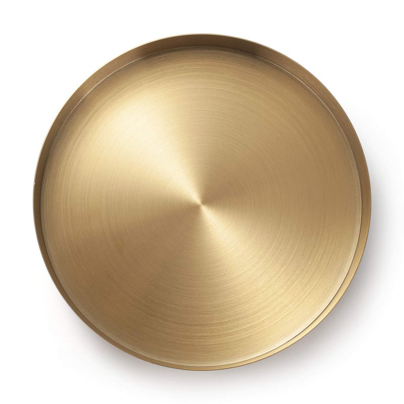 IVAILEX Round Gold Tray Stainless Steel Jewelry, Make up, Candle Plate Decorative Tray (7 inches) - Image 2