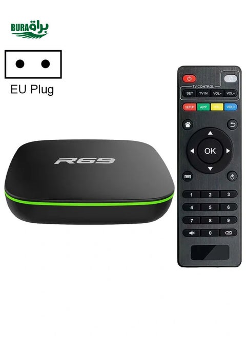 R69 1080P HD Smart TV BOX Android 4.4 Media Player with Remote Control, Quad Core Allwinner H3, RAM: 1GB, ROM: 8GB, 2.4G WiFi, LAN, EU Plug