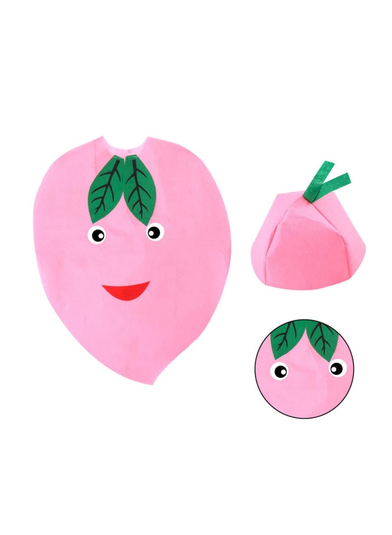 Zikra Kids Fruits Vegetables and Nature costumes Suits outfits Fancy Dress Party Boys Girls Costume with Hat Handmade Clothes Fruit Juicy peach - Image 4