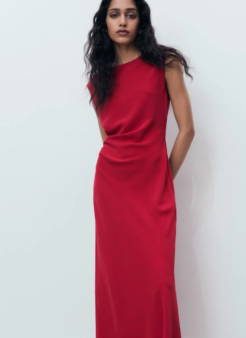 مانجو Ruched midi dress