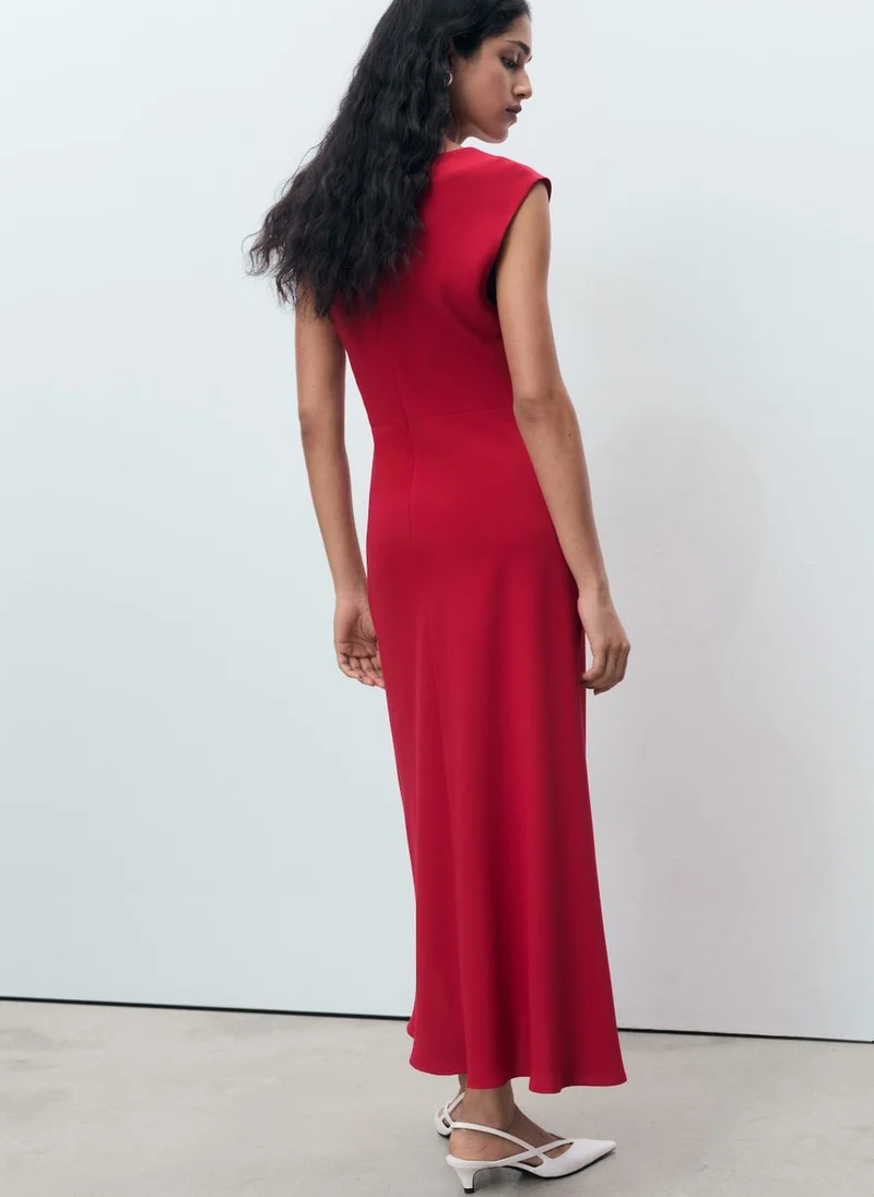 مانجو Ruched midi dress