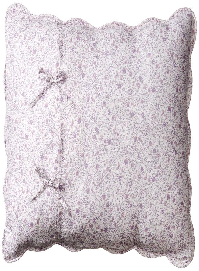 دونا شارب غطاء وسادة قطني من دونا شارب - غطاء وسادة مزخرف عصري بلون وردي لافندر بنمط مرقع - قياسي - Image 2