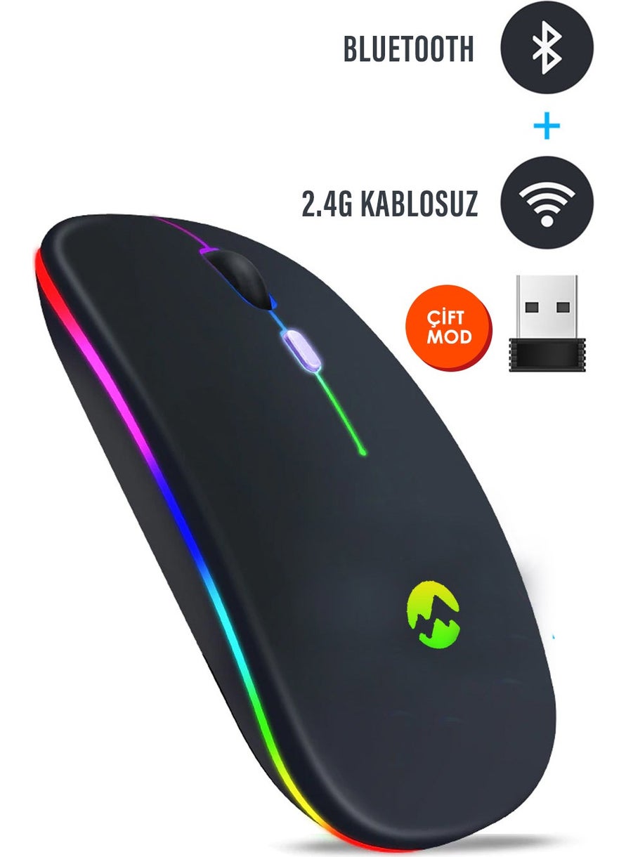 Everest SM-BT11 Slim RGB Wireless Mouse  - Image 1
